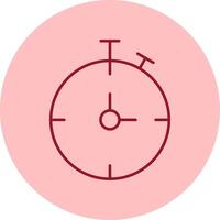 Chronometer Line Circle Multicolor Icon vector