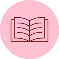 Book Reading Line Circle Multicolor Icon vector