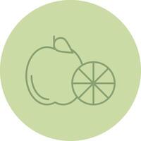 Healthy Eating Line Circle Multicolor Icon vector