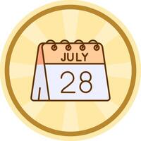 28th of July Comic circle Icon vector