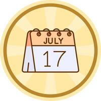 17th of July Comic circle Icon vector