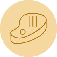 Meat Line Circle Multicolor Icon vector