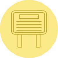 BillBoard Line Circle Multicolor Icon vector