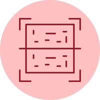 Qr Code Line Circle Multicolor Icon vector