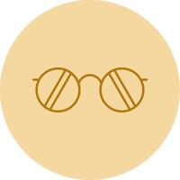 Sunglasses Line Circle Multicolor Icon vector