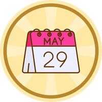 29th of May Comic circle Icon vector