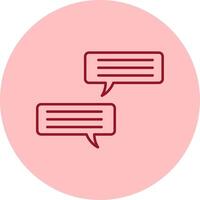 Conversation Line Circle Multicolor Icon vector