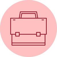 Suitcase Line Circle Multicolor Icon vector