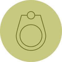 Mens Ring Line Circle Multicolor Icon vector