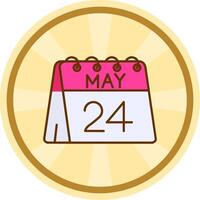 24th of May Comic circle Icon vector