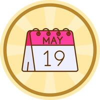 19th of May Comic circle Icon vector