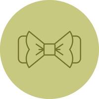 Bow Tie Line Circle Multicolor Icon vector