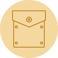 Pocket Square Line Circle Multicolor Icon vector