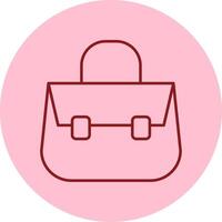 Shoulder Bag Line Circle Multicolor Icon vector