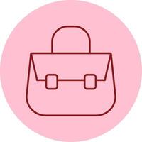 Shoulder Bag Line Circle Multicolor Icon vector