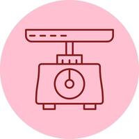 Weighing Scale Line Circle Multicolor Icon vector