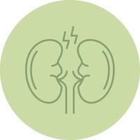 Kidney Line Circle Multicolor Icon vector