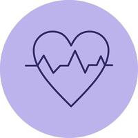 Pulse Rate Line Circle Multicolor Icon vector