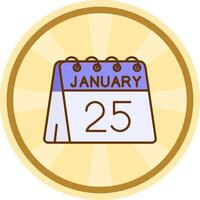 25th of January Comic circle Icon vector