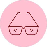 Glasses Line Circle Multicolor Icon vector