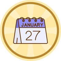 27th of January Comic circle Icon vector