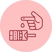 Diabetes Line Circle Multicolor Icon vector