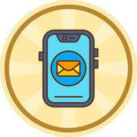 Email Comic circle Icon vector