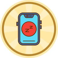 Sleep Comic circle Icon vector