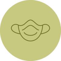 Dust Mask Line Circle Multicolor Icon vector