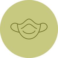 Dust Mask Line Circle Multicolor Icon vector