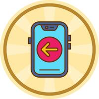 Back Comic circle Icon vector