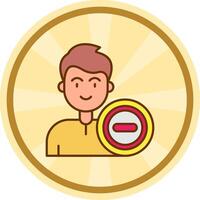 Stop Comic circle Icon vector