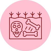 Extinction Line Circle Multicolor Icon vector