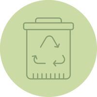 Recycling Line Circle Multicolor Icon vector