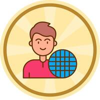 Grid Comic circle Icon vector