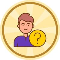 Question Comic circle Icon vector