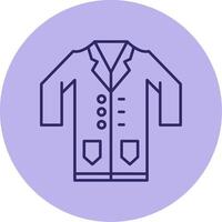 Lab Coat Line Circle Multicolor Icon vector