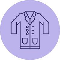 Lab Coat Line Circle Multicolor Icon vector