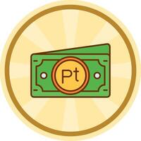 Peseta Comic circle Icon vector