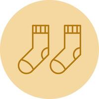 Socks Line Circle Multicolor Icon vector