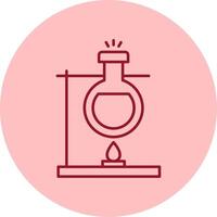 Bunsen Burner Line Circle Multicolor Icon vector