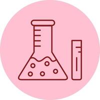 Chemistry Line Circle Multicolor Icon vector