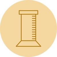 Graduated Cylinder Line Circle Multicolor Icon vector