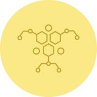 Molecule Line Circle Multicolor Icon vector