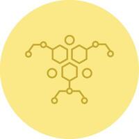 Molecule Line Circle Multicolor Icon vector