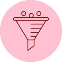 Funnel Line Circle Multicolor Icon vector