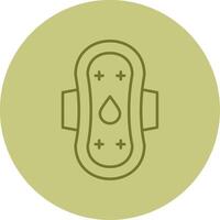 Sanitary Towel Line Circle Multicolor Icon vector