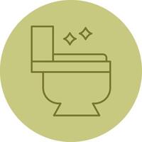 Toilet Line Circle Multicolor Icon vector