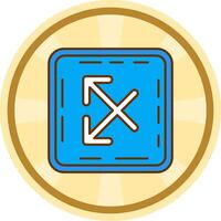 Intersect Comic circle Icon vector