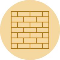 Brickwall Line Circle Multicolor Icon vector